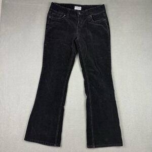 Y2K Corduroy Bootcut Flare Women's Size 8P Black Cord Pants Nevada 30x29